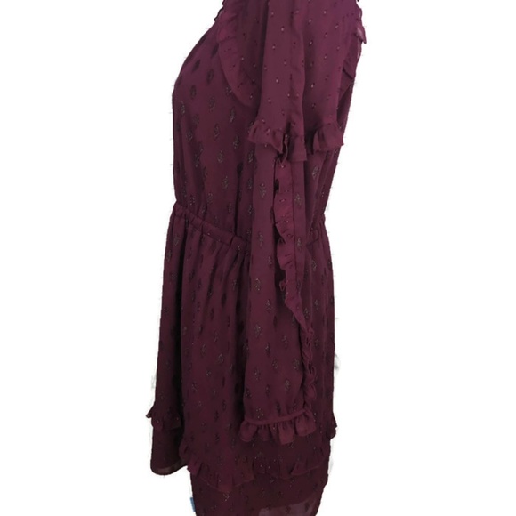 KAARI BLUE Long Sleeve Mix Pleated Dress L - Picture 4 of 8